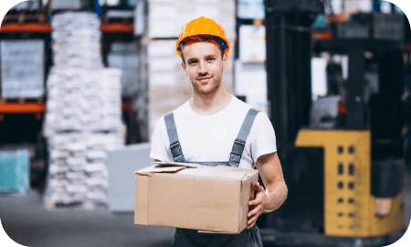 Logistics worker using business texting platform solutions to communicate to his boss.