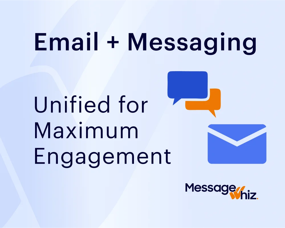 Illustration of email and messaging icons representing integrated CPaaS channels